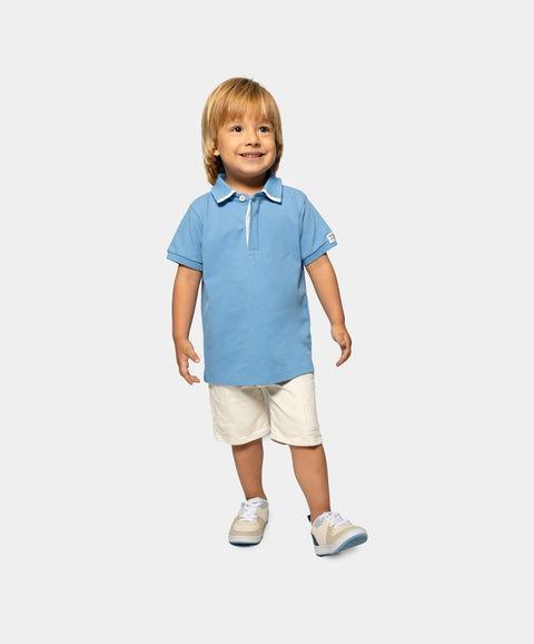 Bermuda Cargo Para Bebé Niño En Denim Color Crudo