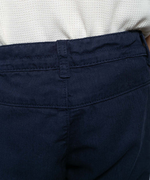 Pantalón Para Bebé Niño En Tela Suave Color Azul Oscuro