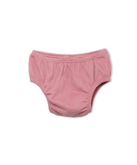 Vestido Para Recién Nacida En Tela Suave Color Palo De Rosa