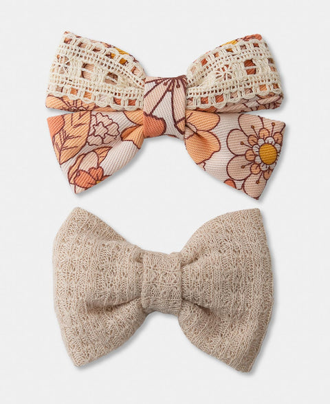 Hebillas Para Niña En Material Sintético Color Crudo