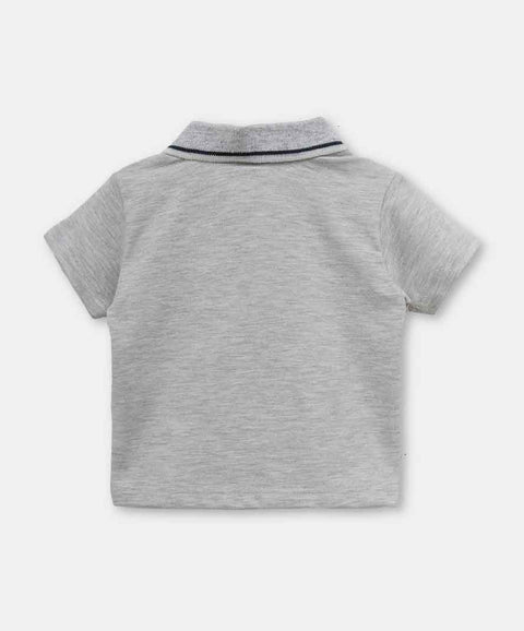 Camiseta Tipo Polo Para Recién Nacido En Algodón Color Jasped