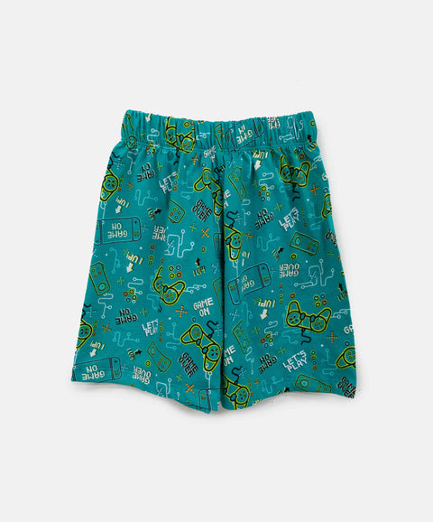 Pijama Manga Corta Y Short Para Niño En Tela Suave Color Jade