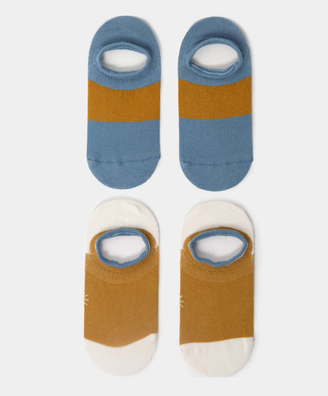Medias Tobillera X 2 Para Niño En Algodón Color Azul