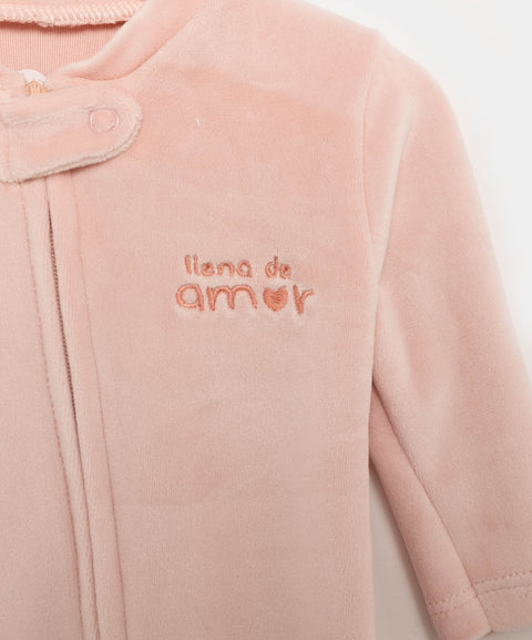 Set De Primer Día Para Recién Nacida En Tela Suave Color Rosado Claro