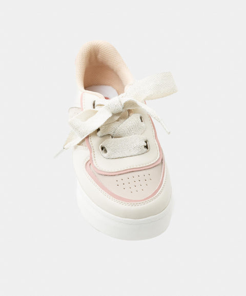 Tenis Para Bebe Niña En Material Sintético Color Marfil