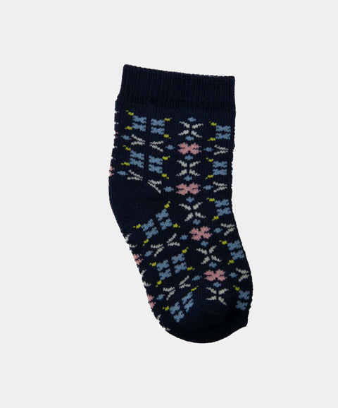 Medias X 2 Para Recién Nacida En Algodón Color Marfil Y Azul