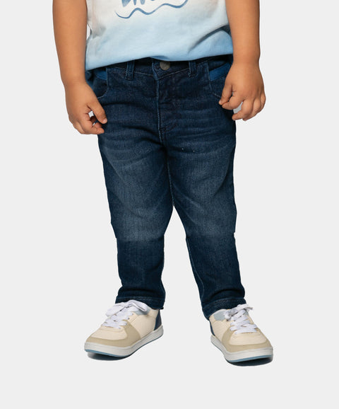 Jean Slim Para Bebé Niño En Burda Color Índigo Oscuro