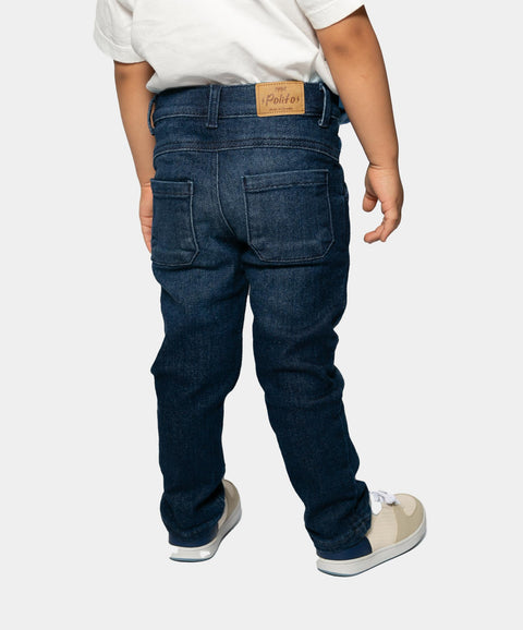 Jean Slim Para Bebé Niño En Burda Color Índigo Oscuro