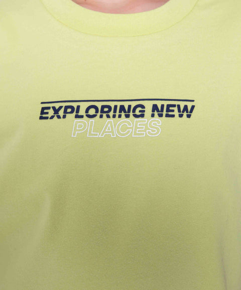 Camiseta Manga Corta Para Niño En Tela Suave Color Verde