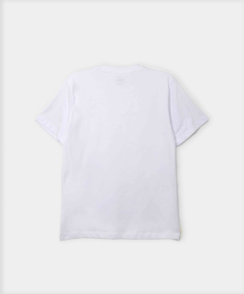 Camiseta Manga Corta Para Niño En Tela Suave Color Blanco