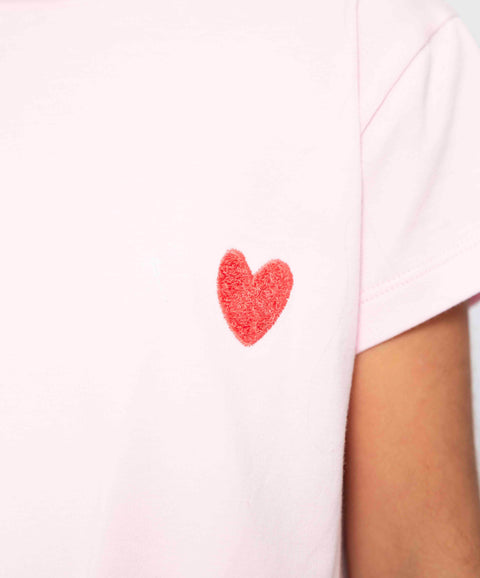 Camiseta Manga Corta Para Niña En Licra Color Rosado Claro