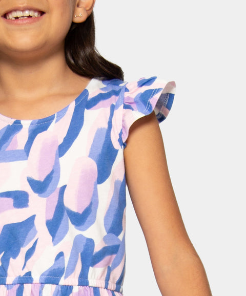 Vestido Estampado Para Niña En Algodón