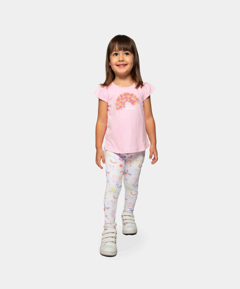 Conjunto Blusa Y Leggins Para Bebé Niña En Licra Color Rosado
