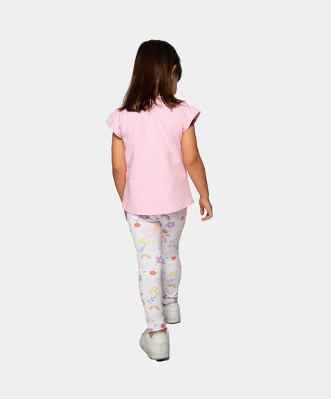Conjunto Blusa Y Leggins Para Bebé Niña En Licra Color Rosado