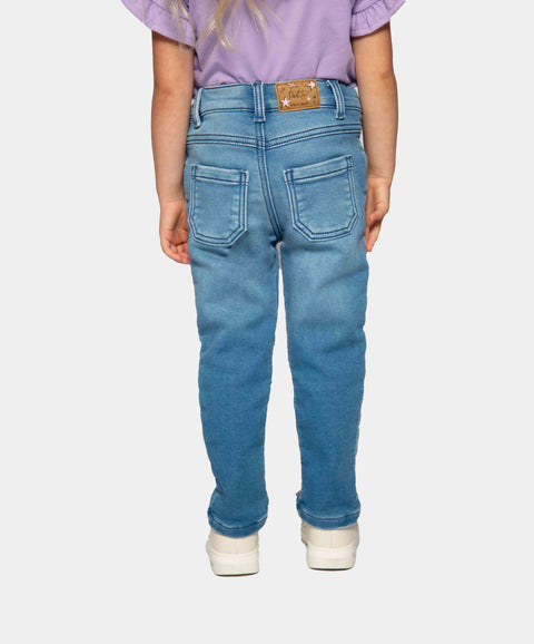 Jean Slim Para Bebé Niña En Denim Tono Medio