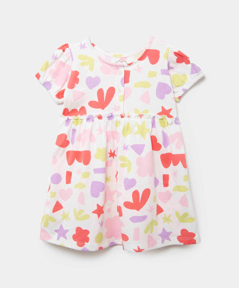 Vestido Estampado  Para Recién Nacida En Tela Suave