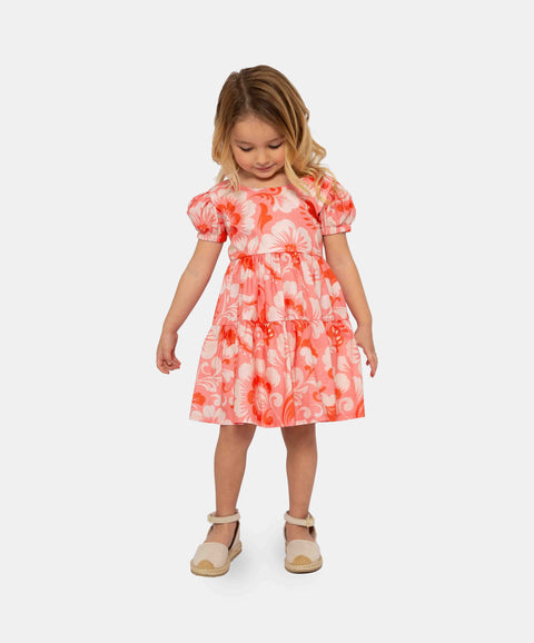Vestido Para Niña En Algodón Color Rosa Oscuro