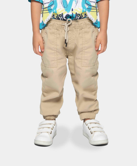 Conjunto De Camiseta Y Pantalón Para Bebé Niño Color Blanco Estampado Y Kaki