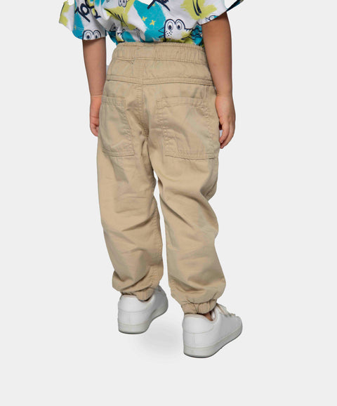 Conjunto De Camiseta Y Pantalón Para Bebé Niño Color Blanco Estampado Y Kaki