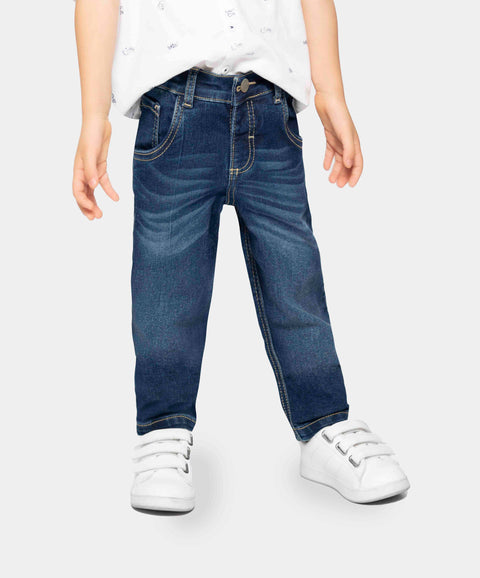 Jean Slim Para Bebé Niño En Denim Tono Oscuro