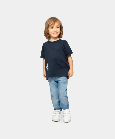 Jean Slim Para Bebé Niño En Burda Tono Medio