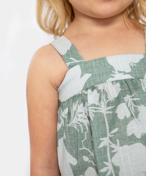 Conjunto Falda Y Blusa Para Bebe Niña En Tela Suave Color Verde