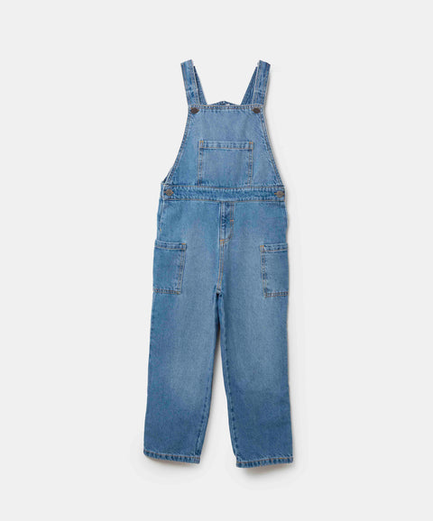 Overol Largo Para Niño En Denim Color Índigo