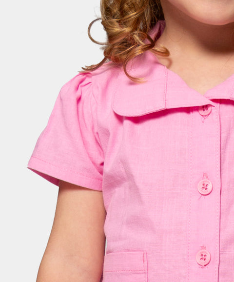 Conjunto Camisa Y Short Para Bebe Niña En Tela Suave Color Rosado