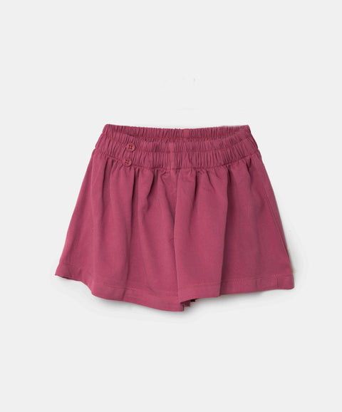 Conjunto Camiseta Y Short Para Bebé Niña En Licra Color Marfil Y Uva