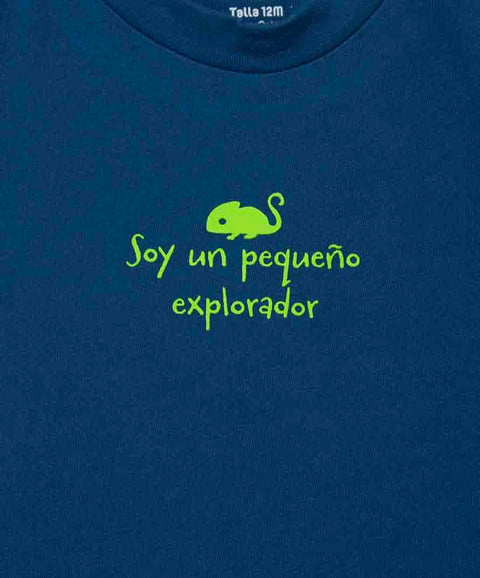 Mameluco Para Recién Nacido En Tela Suave Color Azul Petróleo