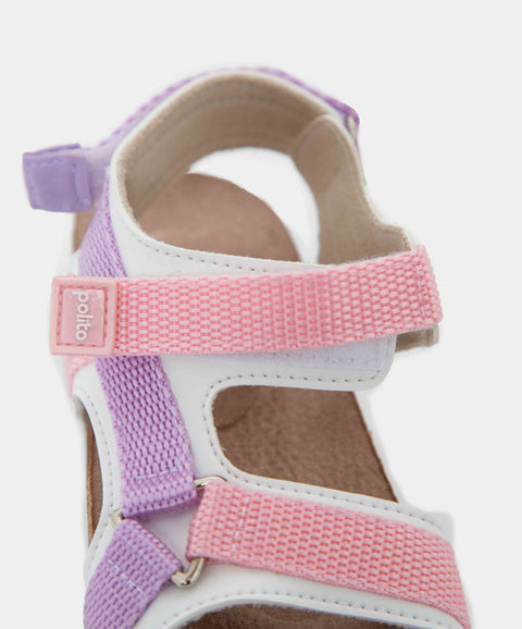Sandalias Para Bebe Niña En Material Sintético Color Rosado