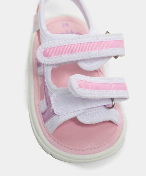 Sandalias Para Recién Nacida En Material Sintético Color Rosado