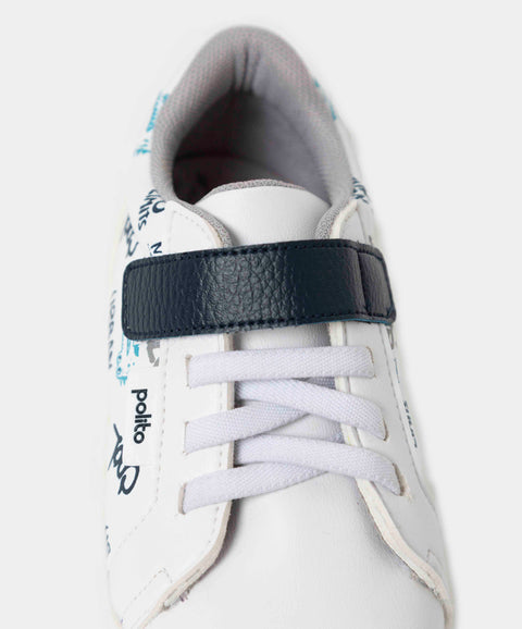 Tenis Para Bebe Niño En Material Sintético Color Blanco