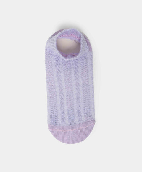 Medias Tobilleras X 2 Para Niña En Algodón Color Lila