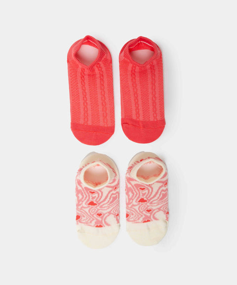 Medias Tobilleras X 2 Para Bebé Niña En Algodón Color Salmón