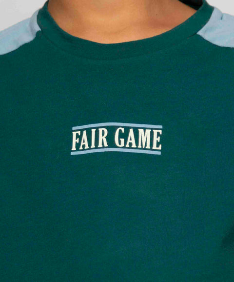 Camiseta Manga Corta Para Niño En Tela Suave Color Verde Esmeralda