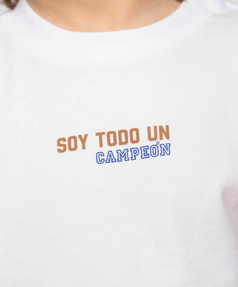 Conjunto De Camiseta Y Pantalón Para Bebé Niño Color Marfil Y Cafe