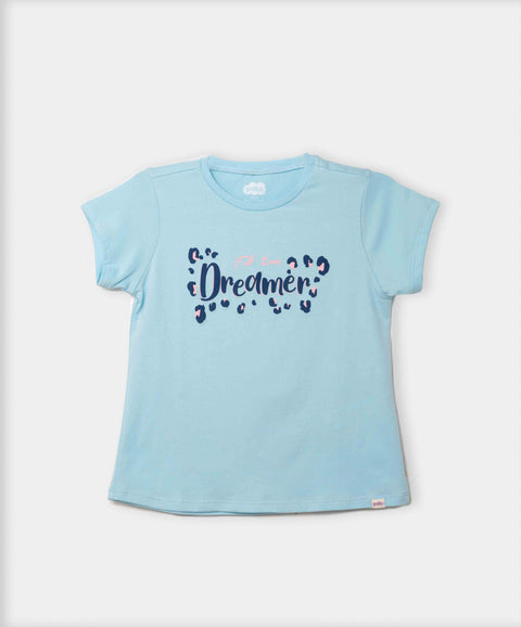 Pijama Manga Corta Y Short Para Niña En Licra Color Azul