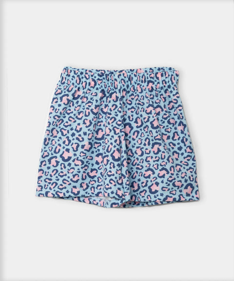Pijama Manga Corta Y Short Para Niña En Licra Color Azul