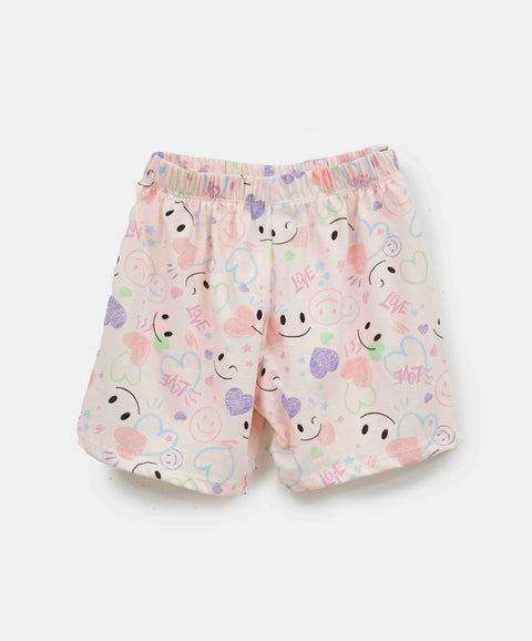 Pijama Manga Corta Y Short Para Niña Color Salmón