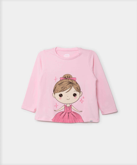 Pijama Manga Larga Y Pantalón Para Bebé Niña Color Rosado