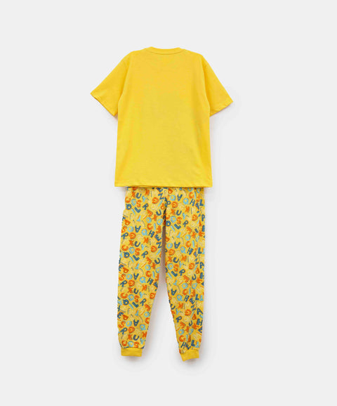 Pijama Manga Corta Y Pantalón Para Niño Color Amarillo