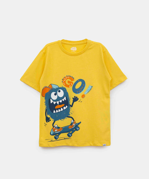 Pijama Manga Corta Y Pantalón Para Niño Color Amarillo