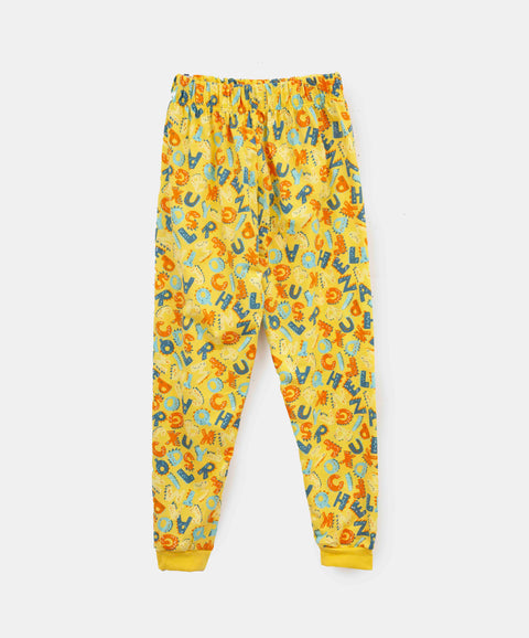 Pijama Manga Corta Y Pantalón Para Niño Color Amarillo
