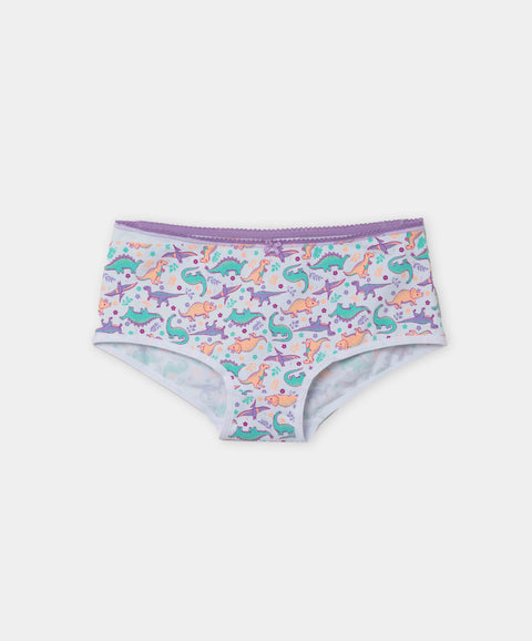 Paquete De Panties X 3 Para Niña En Algodón Color Lila Blanco Y Verde Menta