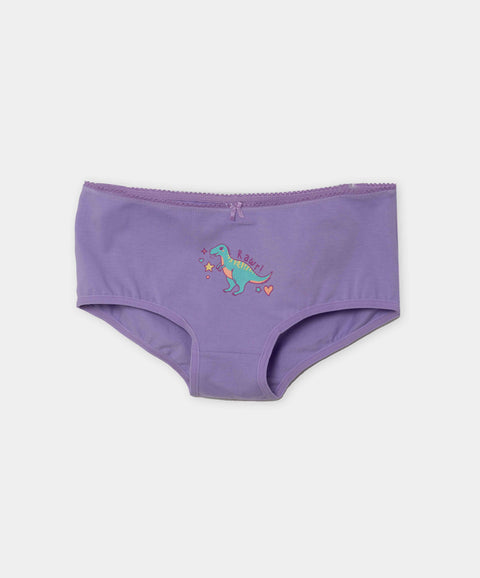 Paquete De Panties X 3 Para Niña En Algodón Color Lila Blanco Y Verde Menta