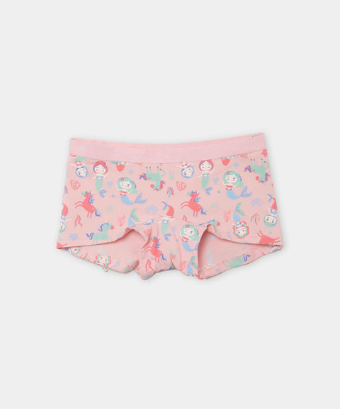 Paquete De Panties X 3 Para Niña En Algodón Color Coral Rosado Y Azul