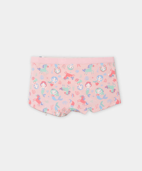 Paquete De Panties X 3 Para Niña En Algodón Color Coral Rosado Y Azul