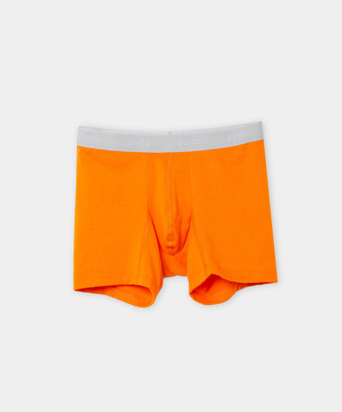 Paquete De Bóxer X 3 Para Niño En Algodón Color Naranja Gris Y Blanco