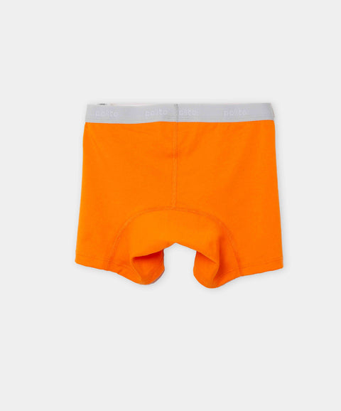 Paquete De Bóxer X 3 Para Niño En Algodón Color Naranja Gris Y Blanco